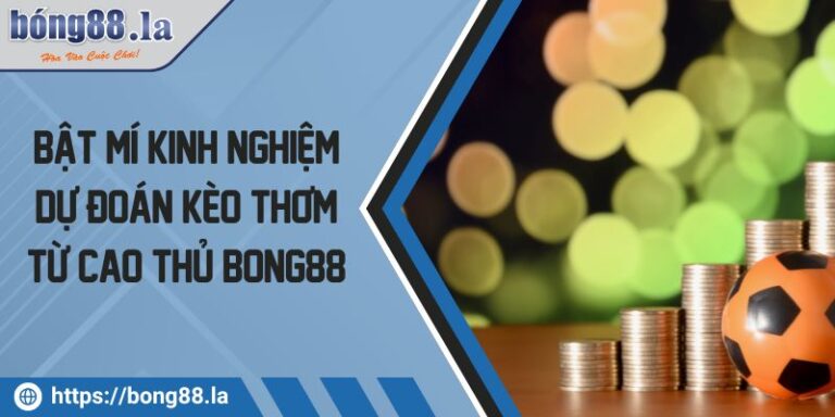 Bật Mí Kinh Nghiệm Dự Đoán Kèo Thơm Từ Cao Thủ BONG88 4 Dự đoán kèo thơm